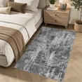 thumbnail image 4 of MICGEEK 3'x5' Abstract Area Rugs, Stain Resistant Washable Throw Rugs for Bedroom Kitchen Entryway, Modern Small Area Rug Front Door Mat Entrance Doormat with Non-Slip Backing, Dark Gray, 4 of 9