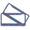 thumbnail image 2 of License Plate Frame America USA Rustic Red White Blue Stripes Stars Car Front License Plate Frame 2 Pieces 4th of July Independence Memorial Day Patriotic Aluminum License Plate Frames for Men/Women, 2 of 6