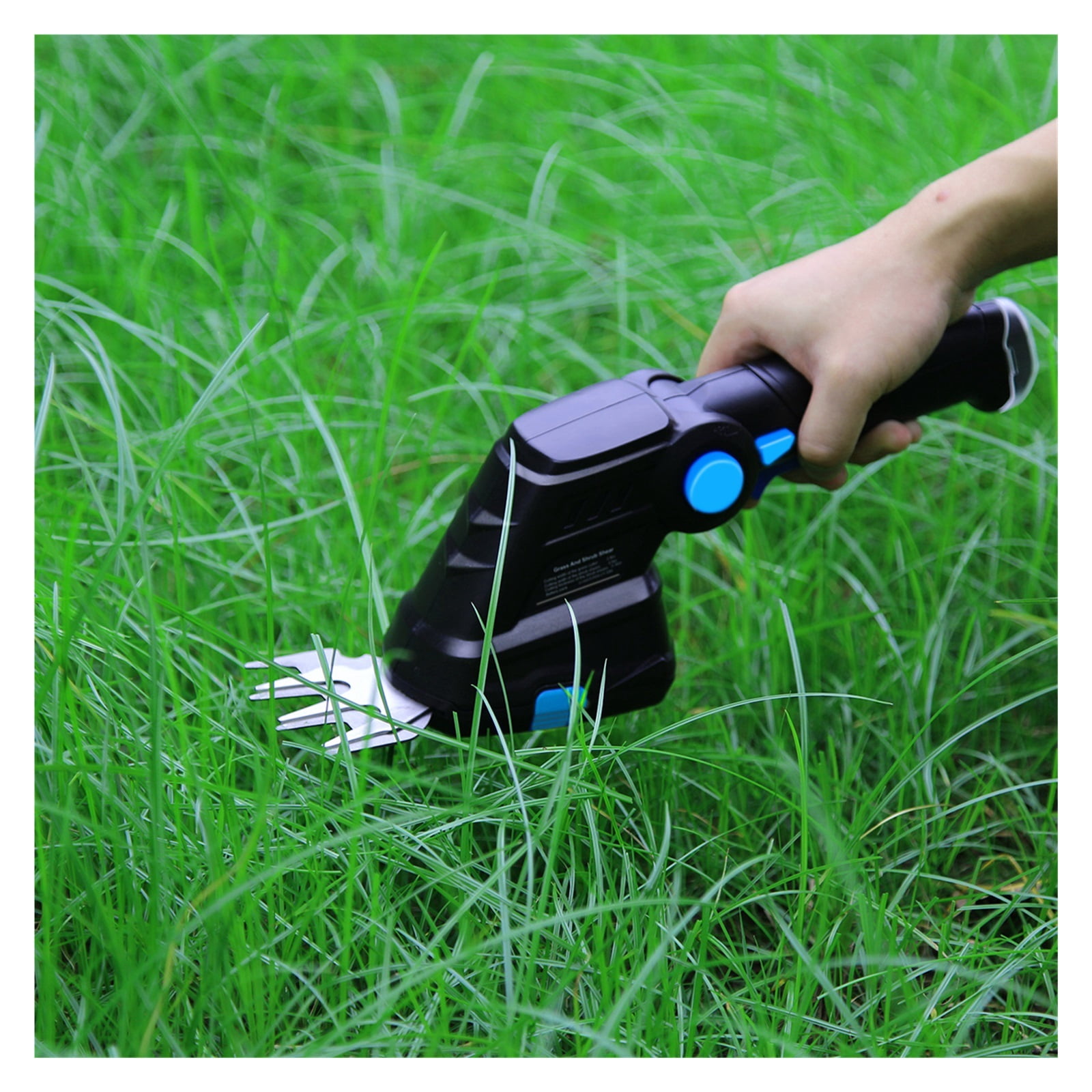 Electric Secateurs, 2 In 1 Electric Hedge Trimmer Cordless 3.6V USB Lawn Mower Rechargeable Weeding Shear Pruning Mower Garden Tools By Efficientcutting