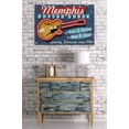 thumbnail image 2 of Memphis, Tennessee, Guitar Shack Vintage Sign (24x36 Giclee Gallery Art Print, Vivid Textured Wall Decor), 2 of 3