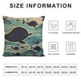 thumbnail image 6 of Nawypu Decorative Throw Pillow Cushion Covers Swim Fish Blue Character Eyes Big Whales Pattern Pastel Animals Wildlife Seamless Textures Whal Square Pillow Covers for Couch Bed 2pc, 6 of 6