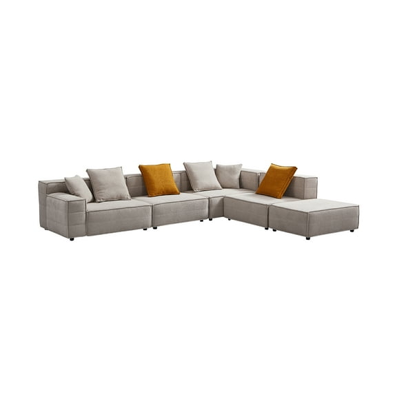 American Eagle Design AE-Y1009-LG Modern Light Gray Fabric Sectional Modular set