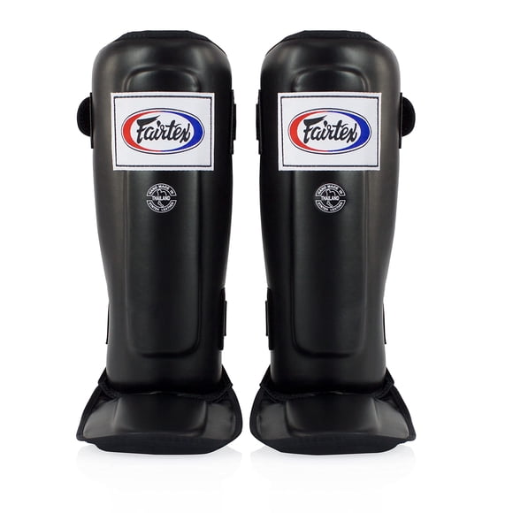 Espinilleras Fairtex SP3 Muay Thai para hombre, mujer y niño, color negro