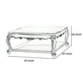 thumbnail image 4 of Benjara Traditional Scalloped Top Coffee Table w/ Queen Anne Legs- Antique White, 4 of 4