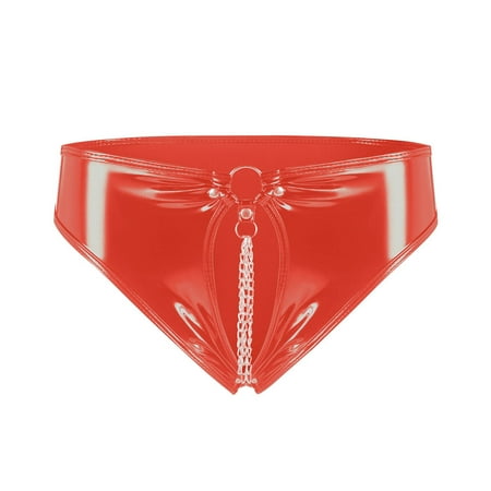 Women High Gloss Leather Sexy Opening Triangle Style Shorts New Years Lingerie Push up Sexy Cop Lingerie for Women plus Size Satin Lingerie for Women 4x Lonely Lingerie Cutout Lingerie plus Size Lace