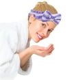 thumbnail image 3 of WTXUE Headbands for Women, Hydrotherapy Headband 1 Piece Bow Hairband Women's Facial Makeup Headband Soft Coral Headband for Shower Face Wash, Purple, 3 of 6