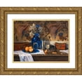 thumbnail image 1 of Braithwaite, Bruce 32x25 Gold Ornate Wood Framed with Double Matting Museum Art Print Titled - Blue Vase, 1 of 4