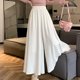 thumbnail image 3 of Rimocy Pantalones anchos casuales de color sólido para mujer, primavera y verano, pantalones de cintura alta elásticos suaves, falda plisada para mujer, pantalones para mujer, 3 of 6