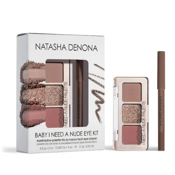 Paleta de sombras de ojos Natasha Denona Edición Especial Baby I Need A Nude con minicrayón Macro Tech
