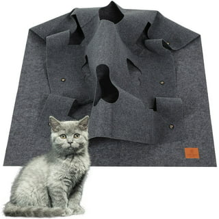 Portable Cat Toy Mat Interactive Blanket for Play Exercise Puppy Kennel  Small Animals