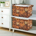 thumbnail image 2 of Yayeee Foldable Storage Basket for Shelves with Handles Set of 2 Waterproof Cloth Bins, Fall Pattern, 2 of 7