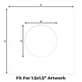 thumbnail image 2 of White Picture Frame Mat for 4x4 Inch Frames - Circle Opening for 2x2 Photos - 1 Mat, 2 of 7