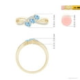 thumbnail image 4 of Angara Natural 0.45 Ct. Aquamarine with Diamond Infinity Ring in 14K Yellow Gold for Women (Ring Size: 3), 4 of 9