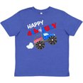 thumbnail image 3 of Inktastic Happy Fourth of July Monster Truck Youth T-Shirt, 3 of 5