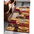 thumbnail image 2 of Unique Loom Barista Collection Modern Circles Rustic Warm Rug_COF010, 2' 2" x 6' Runner, Multi/Beige, 2 of 10