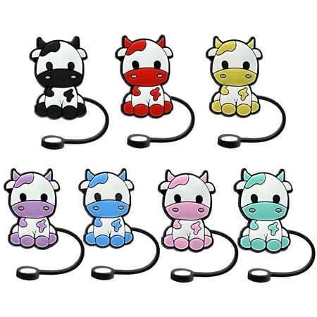 

Straw Reusable Sleeve 7pcs of Sleeve Stylish Practical Reusable Dust Sleeve Cartoon Bull Plug Cup Bull Sleeve （Diameter 8mm） for Home & Garden Camouflage One Size