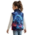 thumbnail image 3 of Pzuqiu Wolf Boys Sleeveless Vests Size 9-10 Comfortable Warm Zipper Winter Sleeveless Jacket with Pockets Personalized Casual Fall Outfits Fashion Clothing for Everyday Wear, 3 of 7
