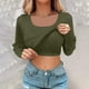 thumbnail image 2 of Ropa de trabajo para mujer,Suéter de cuello cuadrado para mujer, manga larga con acolchado en el pecho, poliéster elástico, ropa informal para el hogar, sopatenor, 2 of 8