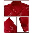 thumbnail image 5 of HAPPY BAY Men's Button Down Short Sleeves Casual Hawaiian Shirt Beach Aloha Party Summer Holidays Vacation Shirts For Mens S Mistletoe Red_AE23, 5 of 6