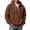 AB220 Brown, variant on Bainana Half Zip Hoodies For Men Long Sleeve Regular Fit Hoody Solid Color Hooded Tops Streetwear Fall Outfit Size L