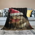 thumbnail image 2 of COMIO Squirrel Drinking Santa Cocktail Throw Blanket for Couch Bed Sofa Squirrel Funny Animal Soft Warm Cozy Holiday Throw Blanket for Adults and Kids Cozy Flannel Throw, 2 of 6
