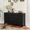 thumbnail image 7 of Homall 7-Drawer Wood Dresser for Bedroom, Large Storage Cabinet with Anti-Tip Safety and Footstool-Integrated Design, Double Classified Storage Organizer Chest for Living Room, Black, 7 of 7