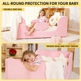 thumbnail image 6 of Lilypelle Toddler Bed Frame, Toddler Floor Bed with Removable Guard Rails, Small Bed for Boys and Girls, Standard Crib Size Toddler Bed，55.9 x 31.5 x 23.2 in，Pink, 6 of 8