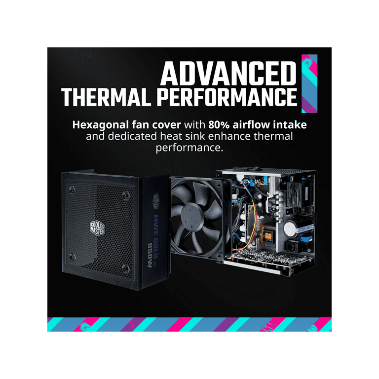Cooler Master MWE Gold 850 V3 ATX 3.1 Full Modular PSU, 850W