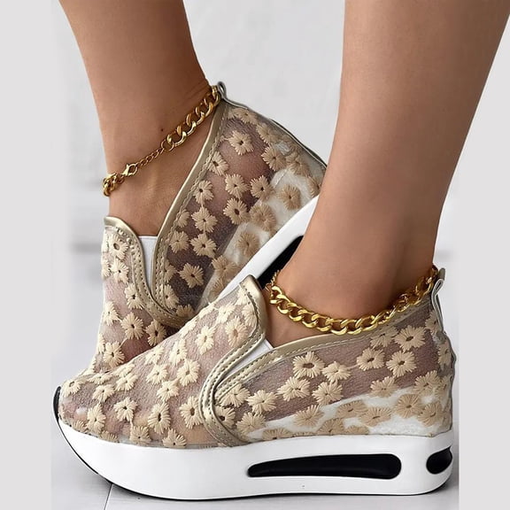 Vedolay Casual Shoes Women's Platform Cute Bow Slip on Sneaker,Casual Fashion Loafers,White 6.5