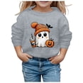 thumbnail image 1 of Kcodviy Enfants Halloween Mignon Imprimé Mignon Vêtements Ado Fille Col Rond Sans Capuche Long 5T Chandails Filles Manche Chandail, 1 of 4