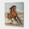 thumbnail image 3 of Designart ' A Brown Horse In The Race ' Farmhouse Canvas Wall Art Print, 3 of 4