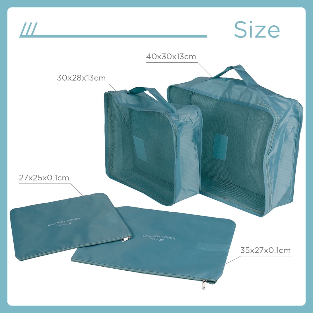 MINISO Makeup Organizer Bag Makeup Pouch, Fruity Fairy Multifunctional  Travel Kit Storage Toiletry Bag 17x10.5x7.5cm (Light Blue)