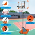 thumbnail image 6 of UPYOOE Basketball Hoop Teenagers Height Adjustable 5.6-7 'Basket 28" Backboard Portable Basketball Goal System with Stable Base and Wheels, use for Indoor Outdoor, 6 of 8