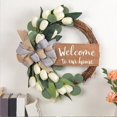 thumbnail image 3 of Tulip Welcome Sign Wreath  Front Door Wreath for Back Door Living Room Gallery Wall, 3 of 6
