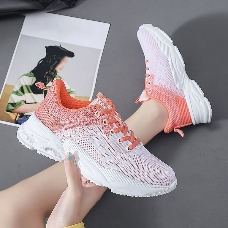 nsendm Womens Ladies Walking Running Shoes Slip On Lightweight Casual  Tennis Sneakers Clothes Work Shoes Women Sneakers Grey 37