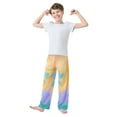 thumbnail image 3 of Kids' Pajama Pants Soft Relaxed Fit Sleep Pants Lounge Pants with Pockets Sky with Sunset Medium, 3 of 9