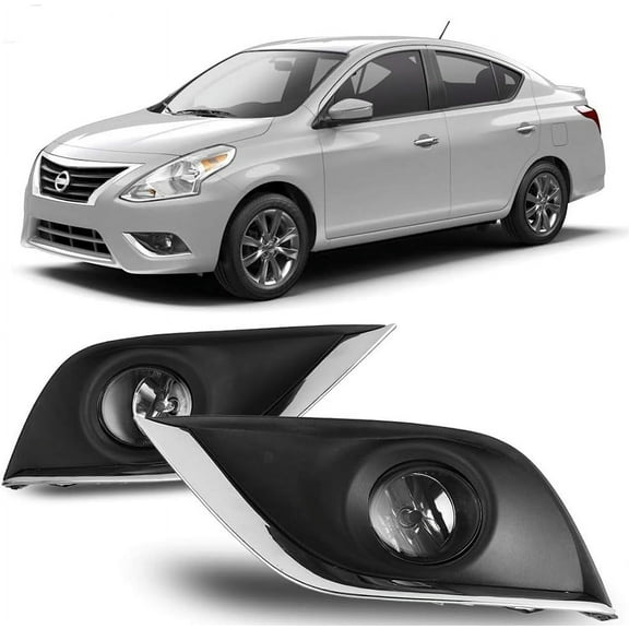 For 2015-2018 Nissan Versa 4 Door Sedan Fog Lights Pair Lamp Wiring Switch Kits