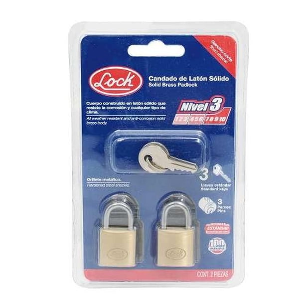 Candado De Latón Corto Llave Estándar 25mm L18s25eb Prolok Lock L20S25EB