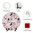 thumbnail image 4 of Picia Cat Pattern Bone China Decorative Plate – Wall Decor with Stand and Adhesive, Elegant Ornament for Living Room, Office, or Entryway-8in, 4 of 6