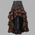 thumbnail image 2 of Women's Steampunk Gothic High Low Ruffle Victorian Renaissance Bustle Skirt for Halloween Rave Party, 2 of 3