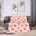thumbnail image 7 of KLL Fleece Blanket Plush Throw Blanket Starfish ,Soft Fuzzy Cozy Flannel Blanket for Couch Sofa Bed.(80"x60" ), 7 of 7