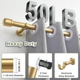 thumbnail image 5 of 1 1/8 Inch Diameter Curtain Rods 36 to 72 Inches(3-6ft), Telescoping Heavy Duty Large Drapery Rod with Adjustable Aluminum Alloy Bracket, Solid End Caps for Windows Patio Decoration, Brushed Gold, 5 of 7