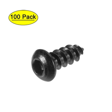 

Uxcell Hex Socket Self Tapping Screws M6 x 16mm Carbon Steel Wood Screw 100 Pack