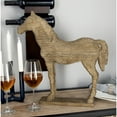 thumbnail image 3 of 12" x 19" Beige Polystone Horse Sculpture, by DecMode, 3 of 10