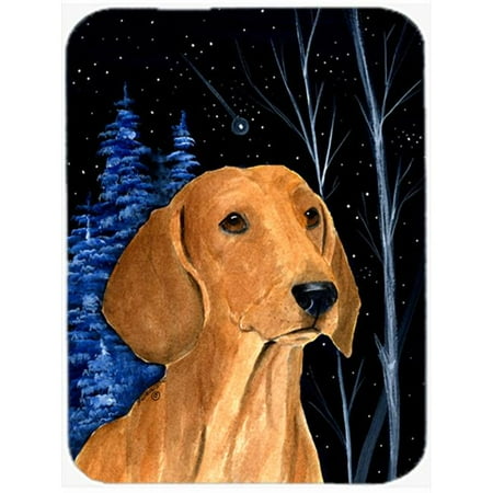 

Starry Night Dachshund Glass Cutting Board - Large