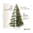 thumbnail image 4 of Árbol de Navidad Artificial Realista Verde 2.2 m Esquimal, Pino Escandinavo con Ramas Tridimensionales, 4 of 6