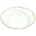 thumbnail image 2 of Soumake Transparent Fruit Plate Golden Edge Stackable Snacks Serving Platter Unbreakable Round Salad Dessert Dinner Plate Dining Room Supplies, 2 of 8