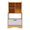 thumbnail image 6 of Miumaeov MDF End Table with Storage Shelf Bedside Table with 1 Drawers Night Stand for Bedroom Dorm Side Stand Cabinet 14.57"D x 11.81"W x 27.56"H Walnut, 6 of 17
