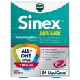 thumbnail image 4 of (2 pack) Vicks Sinex Severe LiquiCaps, Non-Drowsy Mucus +Sinus Relief Medicine, 24 count, 4 of 14