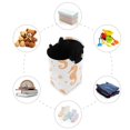 thumbnail image 7 of Yayeee Freestanding Laundry Hamper with Handle Collapsible Large Storage Basket for Clothes, White Seahorse, 7 of 7